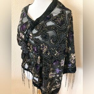 Vintage top blouse body cover on off shoulder top V neck asymmetrical ends